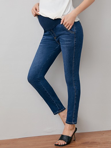 Maternity Wide Waistband Skinny Jeans