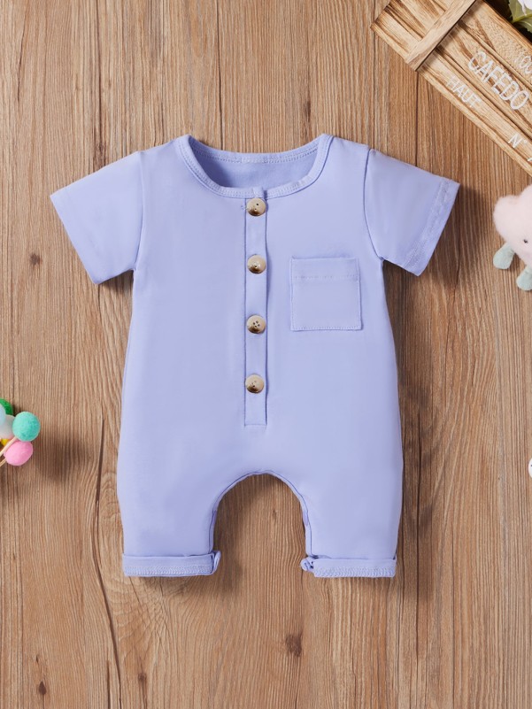 Baby Unisex Button Front Romper