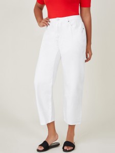 Plus High Waist Mom Cropped Jeans