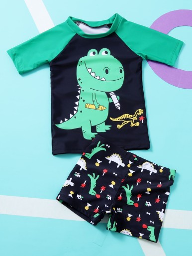 Toddler Boys Cartoon Graphic Swimsuit