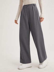 Zipper Fly Slant Pocket Solid Palazzo Pants