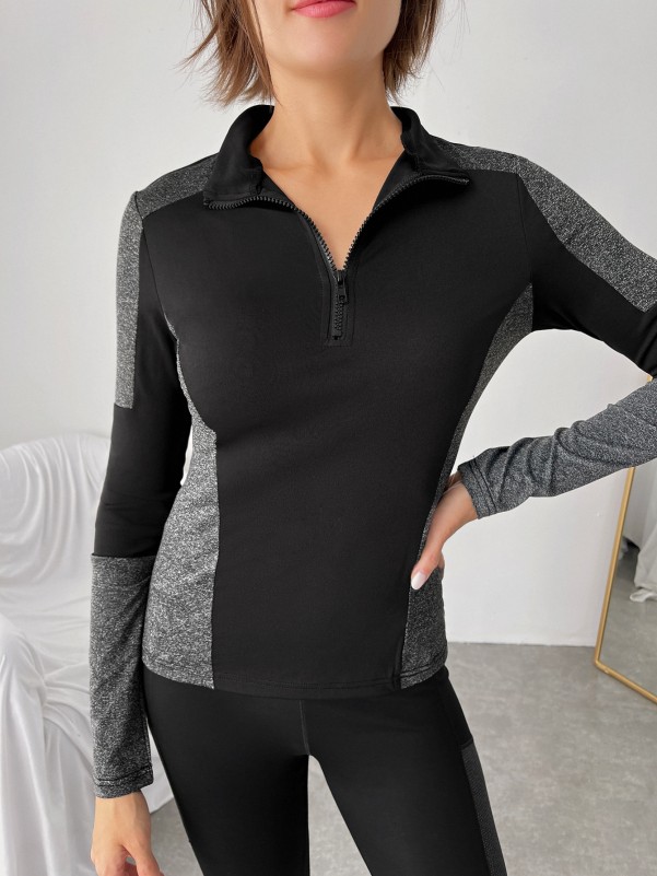 Breathable Zipper Half Placket Sports Sweatshirt