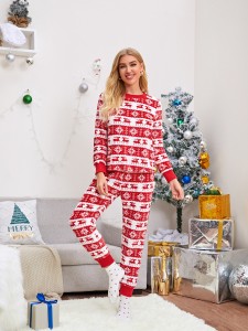 Christmas Print Long Sleeve PJ Set