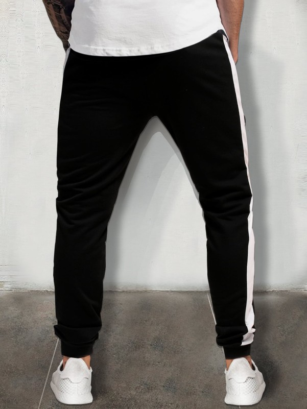 Men Side Stripe Drawstring Sweatpants