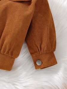 Baby Solid Button Up Corduroy Jacket