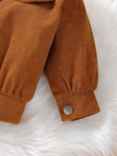 Baby Solid Button Up Corduroy Jacket