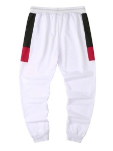 Men Colorblock Drawstring Waist Sweatpants