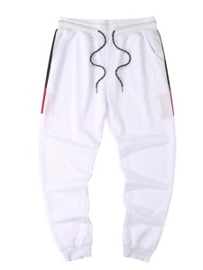 Men Colorblock Drawstring Waist Sweatpants