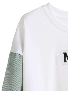 Color Block Drop Shoulder Patch Sweatshirt