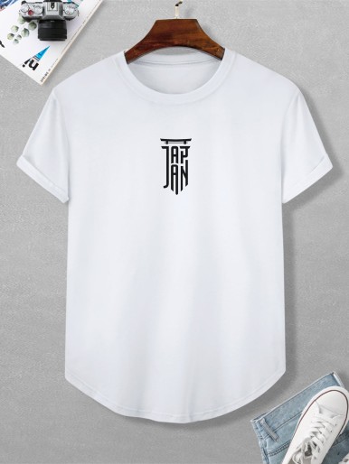 Men Letter Graphic Tee