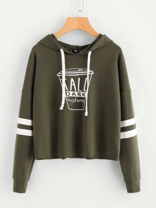 Varsity striped sale hoodie