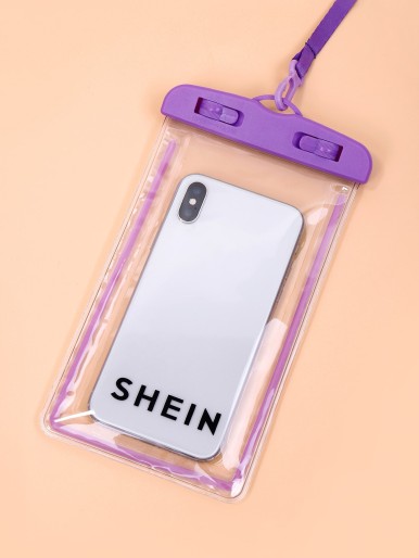 SHEIN Logo Clear Waterproof Pouch Bag