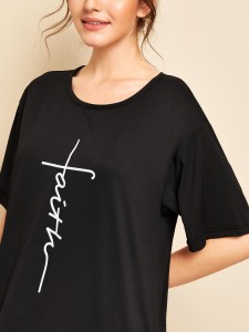 Faith black nightgown