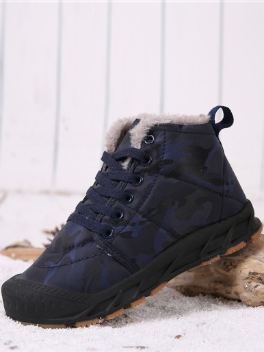 Boys Plush Side Snow Boots