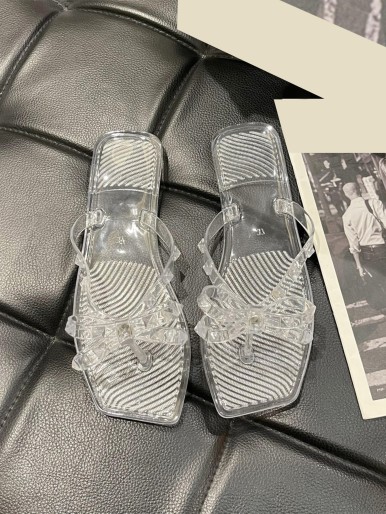 Transparent women's slippers