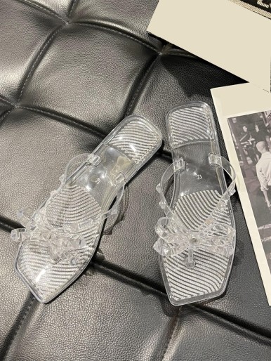 Transparent women's slippers