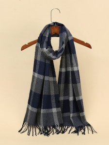 Men Plaid Pattern Scarf