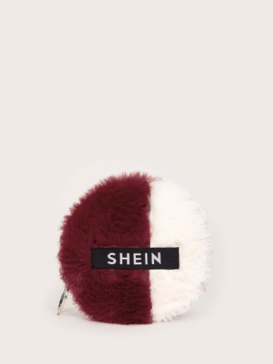 SHEIN محفظة عملات معدنية منفوشة بألوان متعددة