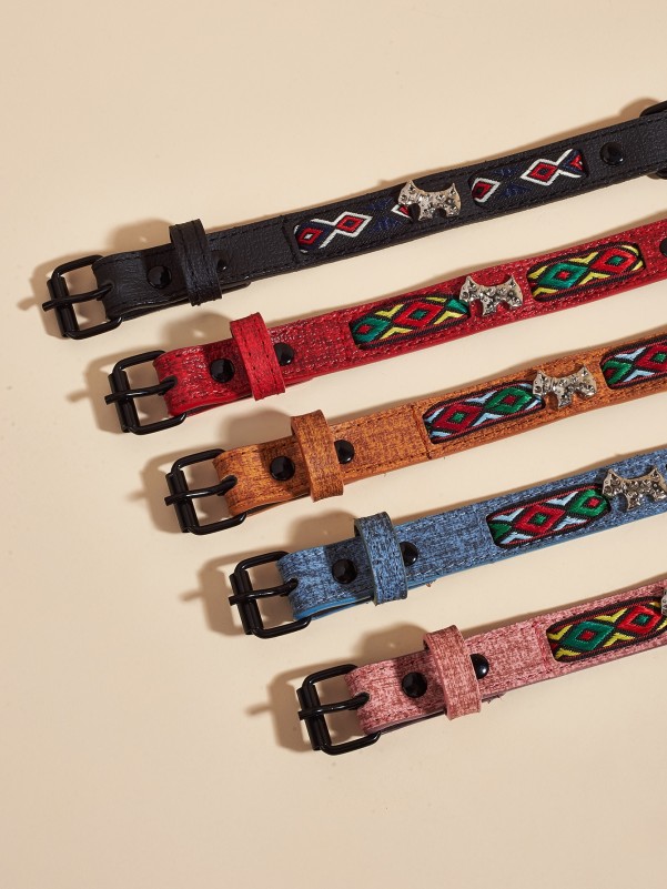 1pc Geometric Pattern Random Color Pet Collar