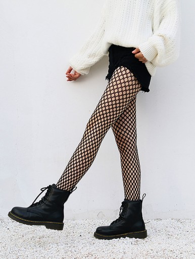 Hollow Out Fishnet Tights