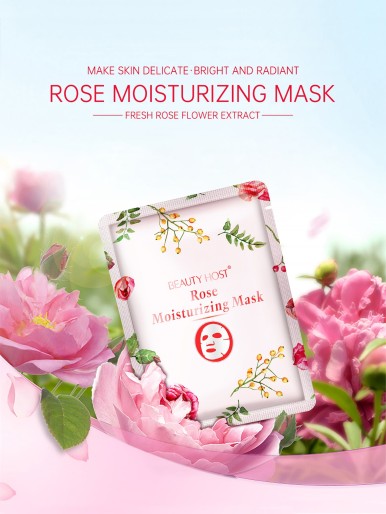 5pcs Rose Extract Hydrating Facial Sheet