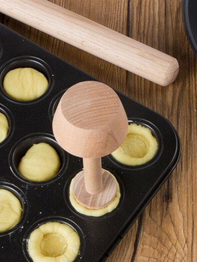 Wooden Double Head Egg Tart Mold