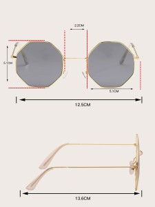 Men Polygon Frame Fashion Glasses