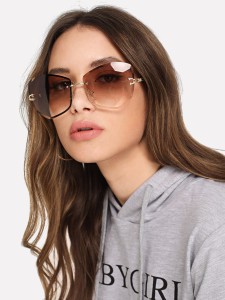 Rimless Ombre Fashion Glasses