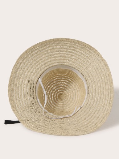 Bow Decor Straw Hat