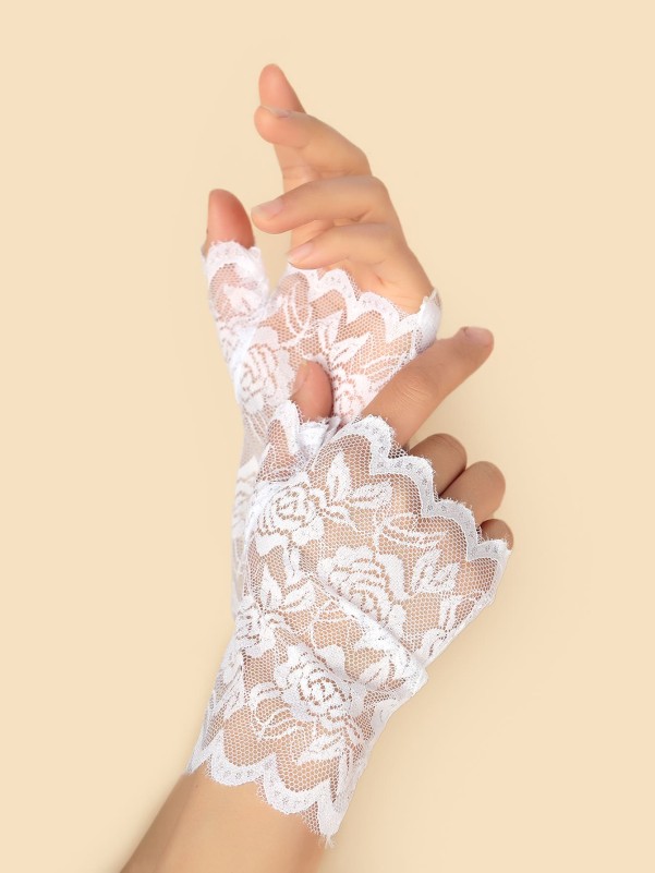 Solid Lace Gloves