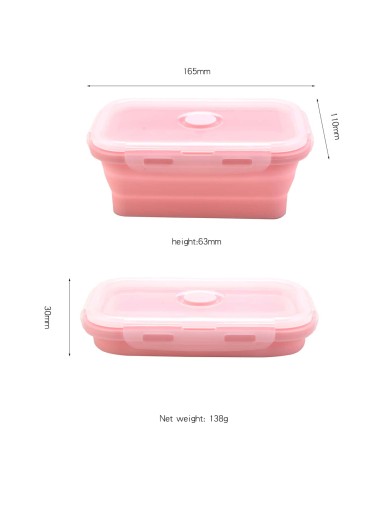 1pc Foldable Random Color Lunch Box