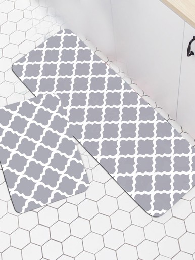 1pc Geometric Pattern Kitchen Carpet