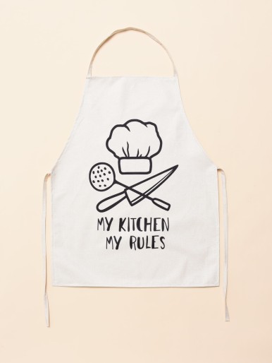 Slogan Graphic Apron