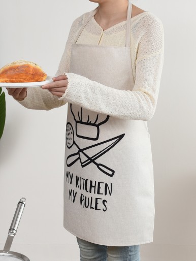 Slogan Graphic Apron