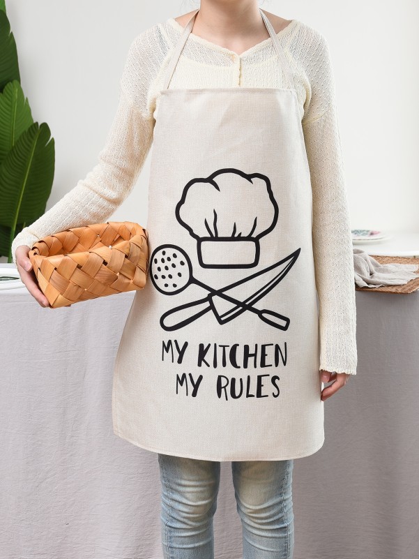 Slogan Graphic Apron