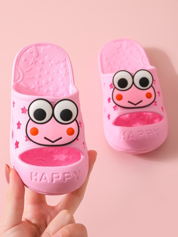 Toddler Girls Cartoon Decor Slippers