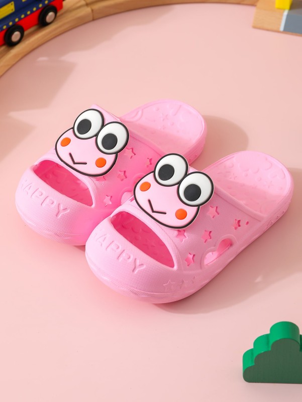 Toddler Girls Cartoon Decor Slippers