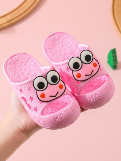 Toddler Girls Cartoon Decor Slippers