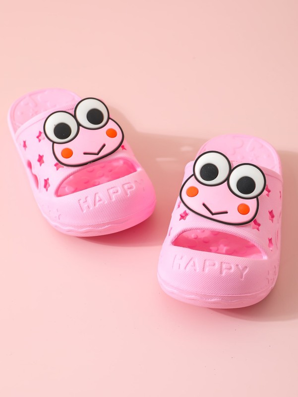 Toddler Girls Cartoon Decor Slippers