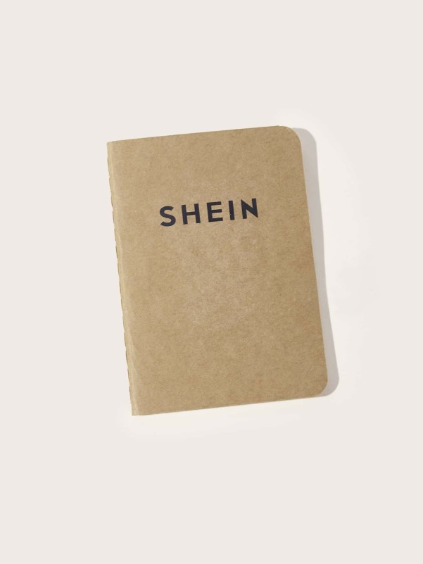 SHEIN Kraft Paper Cover Notebook