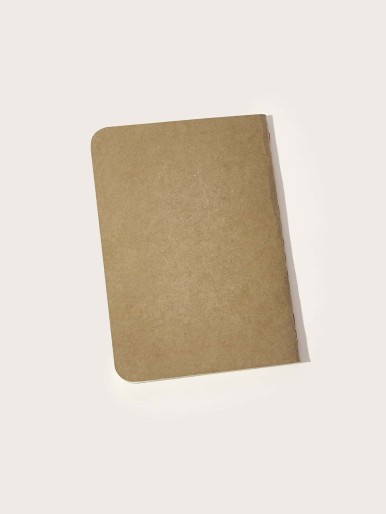 SHEIN Kraft Paper Cover Notebook