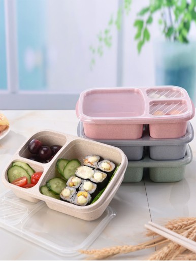 1pc 3-grid Random Lunch Box