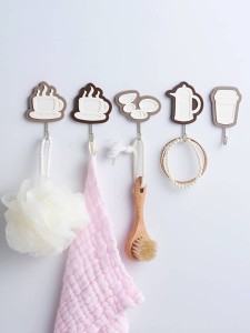 Random Coffee Design Wall Hook 2pcs