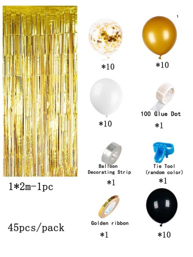 45pcs Decorative Balloon Set