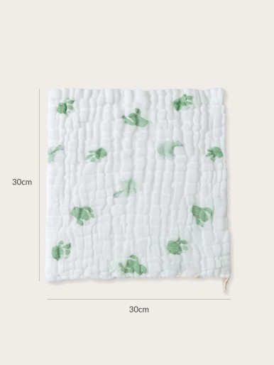 Kids Cactus Print Muslin Face Towel