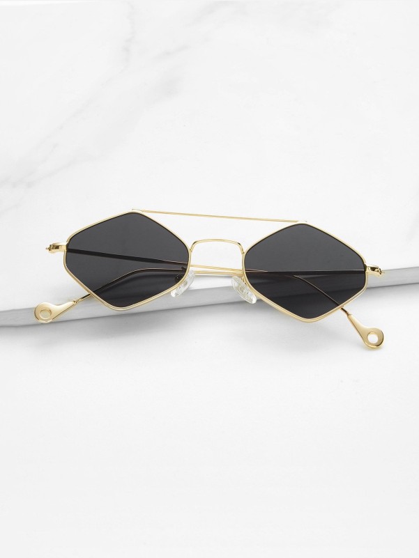 Double Bridge Diamond Sunglasses