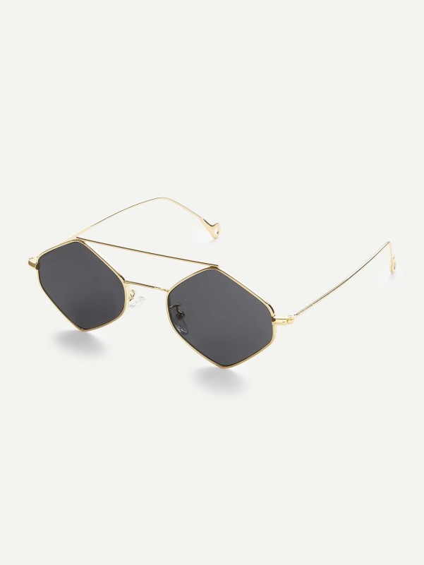 Double Bridge Diamond Sunglasses