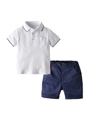 Many colorful School Toddler boy two-piece sets Contrasting Hems