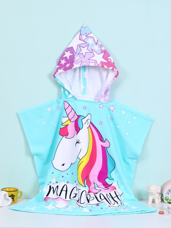 1pc Kids Cartoon Unicorn Bath Towel