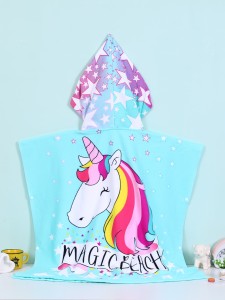 1pc Kids Cartoon Unicorn Bath Towel